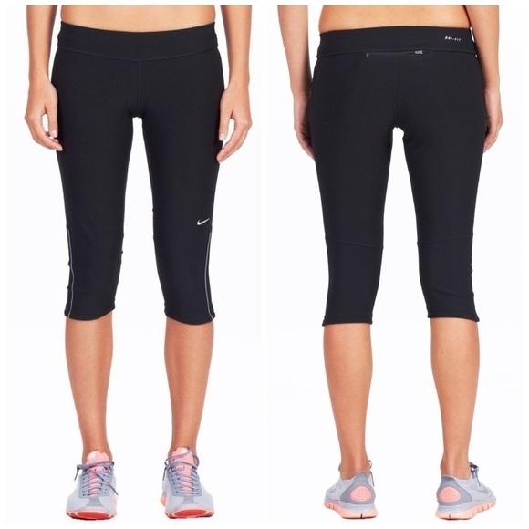 Nike Filament Running Bottom Capri Tights Black XS - Picture 1 of 9